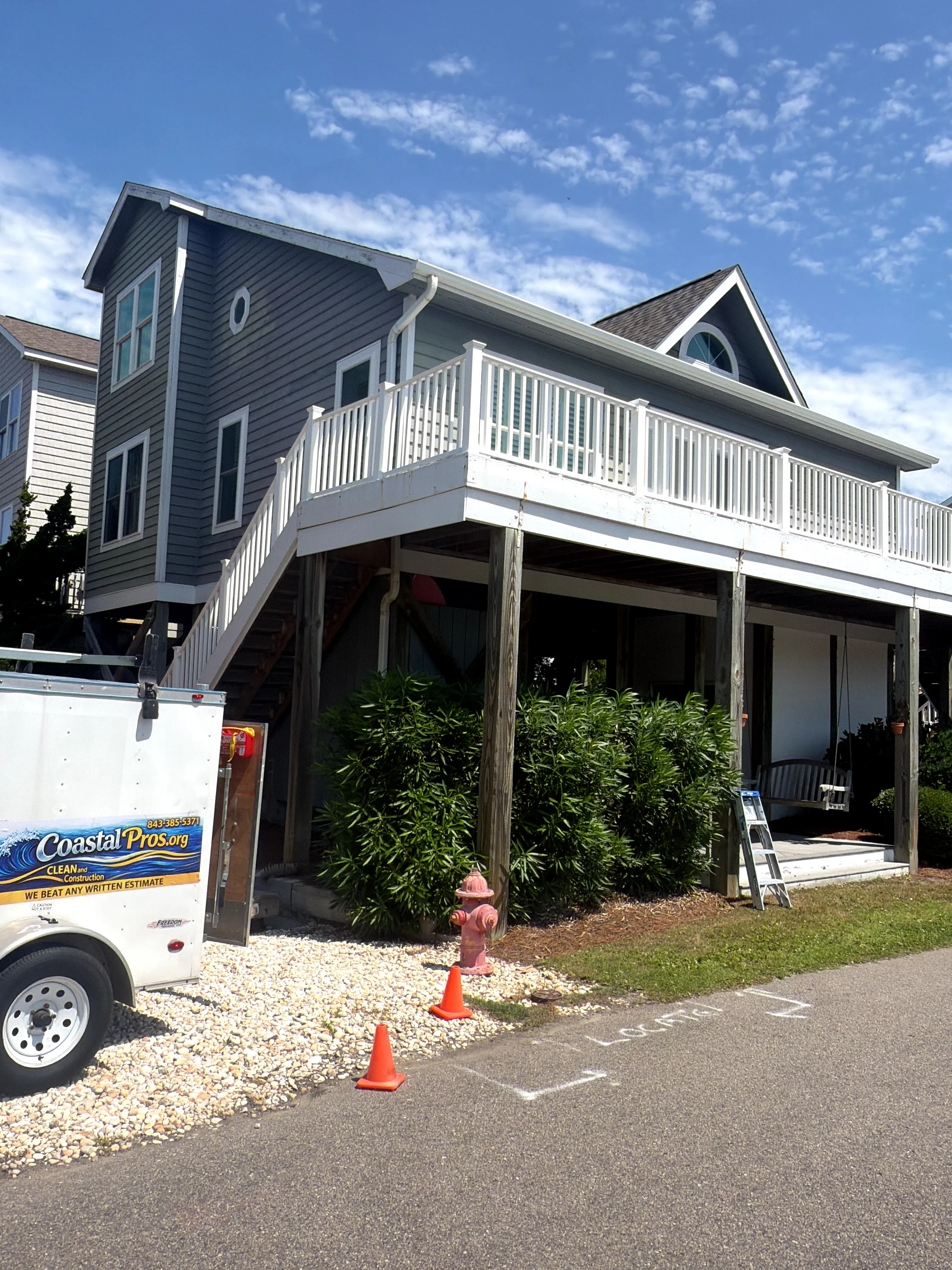 Custom deck and porch construction in Holden Beach, NC